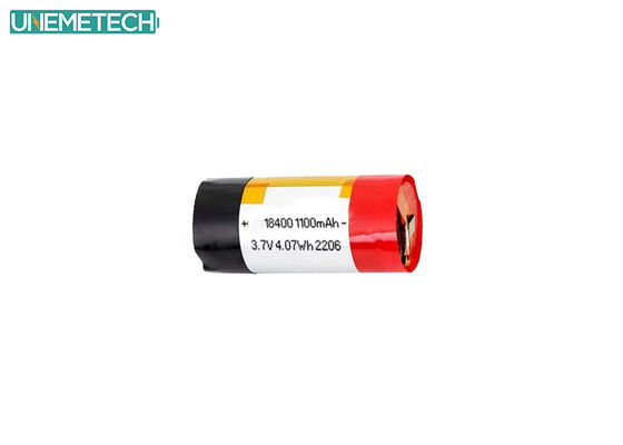 Qualidade  3A Discharge Cylindrical Lithium Polymer Battery 18400 3.7V 1100mAh for E-Cigarettes Fábrica
