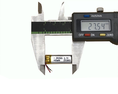 Mais de 500 ciclos de vida recarregável 3.7V 60mAh Bateria de íon de lítio polímero 350926 para fones de ouvido