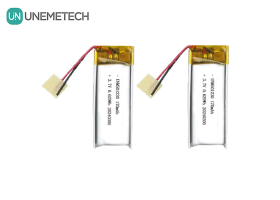 Bateria recarregável de polímero de lítio 501230 3.7V 170mAh Bateria de polímero de lítio para fones de ouvido sem fio
