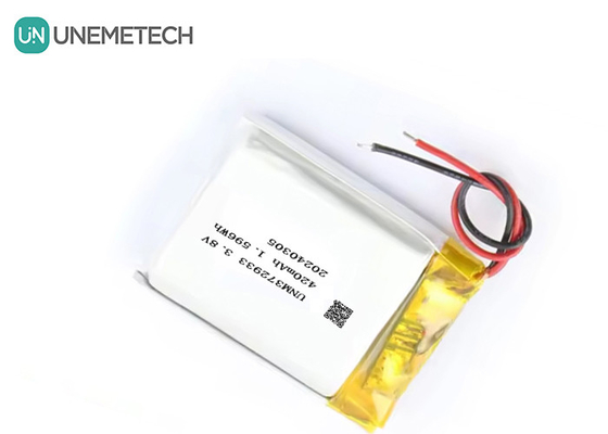Bateria de lítio de alta tensão de 3,8V 420mAh 372933 4,35V Bateria de lítio para relógios inteligentes