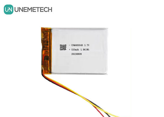 3.7V 530mAh Custom Bateria de Lítio Polímero 403040 Com UL1642 Longa Vida do Ciclo