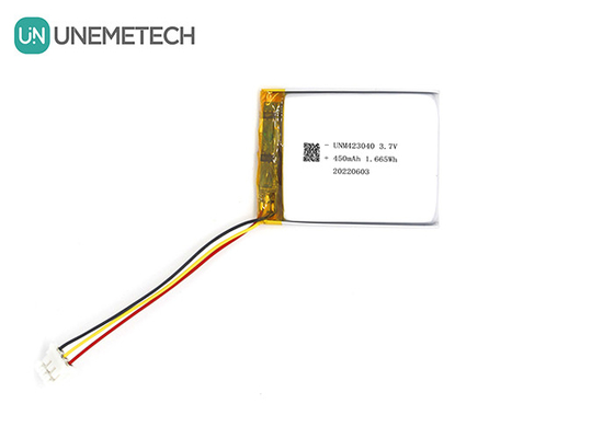 3.7V 450mAh Bateria recarregável de iões de lítio 423040 para produtos digitais 3C