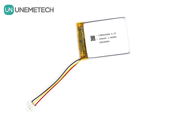 3.7V 450mAh Bateria recarregável de iões de lítio 423040 para produtos digitais 3C