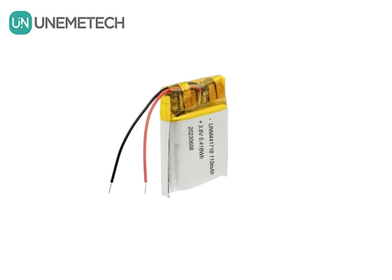 3.8V 441718 Bateria de iões de lítio de polímero de alta tensão 110mAh para pulseira médica