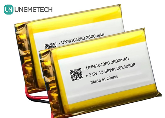 UNEMETECH 4.35V Bateria Lipo de Alta Voltagem 104060 3.8V Bateria de Iões de Lítio e Polímero de 3600mAh