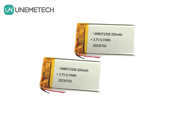 3Bateria recarregável Lipo de 7 V 372328 3,7 V 200 mAh Bateria de polímeros de iões de lítio para produtos electrónicos