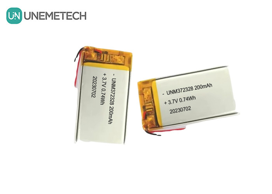 3Bateria recarregável Lipo de 7 V 372328 3,7 V 200 mAh Bateria de polímeros de iões de lítio para produtos electrónicos