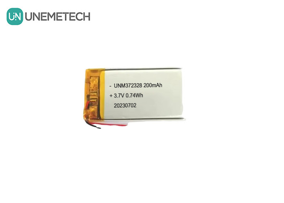 3Bateria recarregável Lipo de 7 V 372328 3,7 V 200 mAh Bateria de polímeros de iões de lítio para produtos electrónicos
