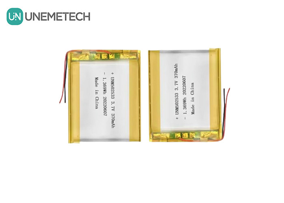 Bateria de polímeros de iões de lítio 502533 3.7V 370mAh Bateria recarregável de polímeros de lítio para relógio de telefone