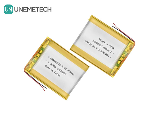 Bateria de polímeros de iões de lítio 502533 3.7V 370mAh Bateria recarregável de polímeros de lítio para relógio de telefone
