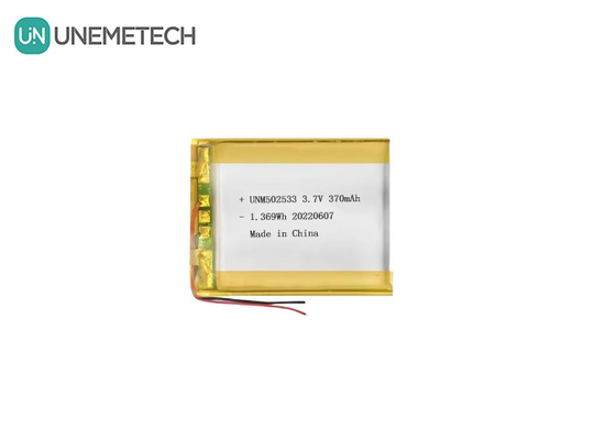 Bateria de polímeros de iões de lítio 502533 3.7V 370mAh Bateria recarregável de polímeros de lítio para relógio de telefone