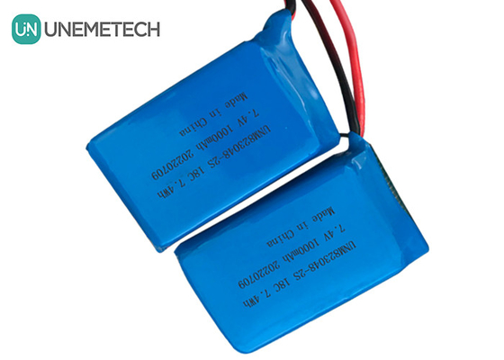 2S Bateria LiPo de alta taxa de descarga / Bateria de polímero de lítio de 18C 7.4v 1000mah 823048