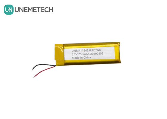 3.7V 250mAh Bateria Li-polímero 411645 / LiPo Bateria recarregável para máquina POS