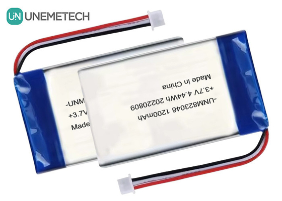 Bateria recarregável de polímero de lítio 3.7 V 1200mah 4.44 Wh 823046 Bateria de polímero de bolsa