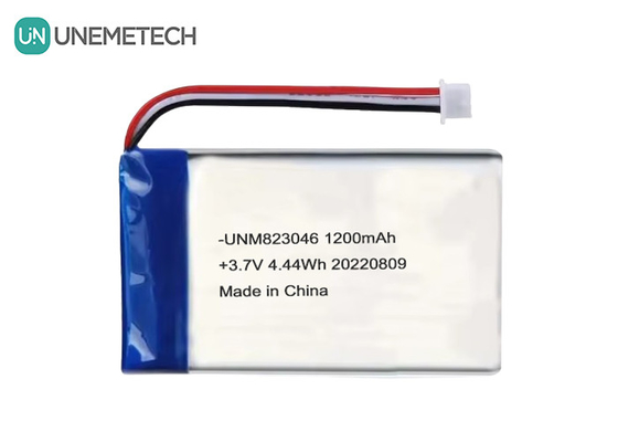 Bateria recarregável de polímero de lítio 3.7 V 1200mah 4.44 Wh 823046 Bateria de polímero de bolsa