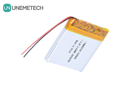 OEM 4.35V Baterias de polímero de lítio de alta tensão 1220mAh 683736 com longa vida útil