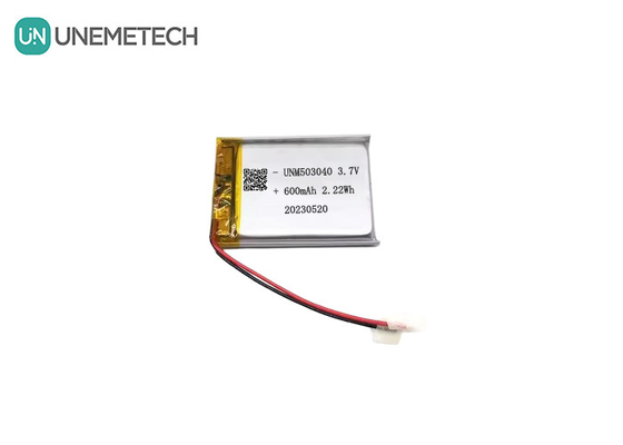 Bateria recarregável de iões de lítio 503040 3.7V Bateria Lipo 600mAh com placa de proteção para sistema de alarme