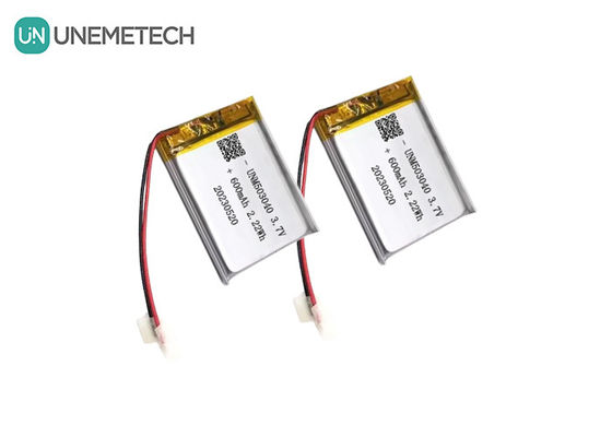 Bateria recarregável de iões de lítio 503040 3.7V Bateria Lipo 600mAh com placa de proteção para sistema de alarme