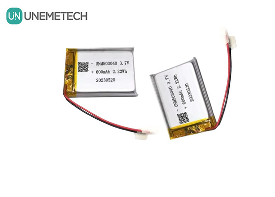 Bateria recarregável de iões de lítio 503040 3.7V Bateria Lipo 600mAh com placa de proteção para sistema de alarme