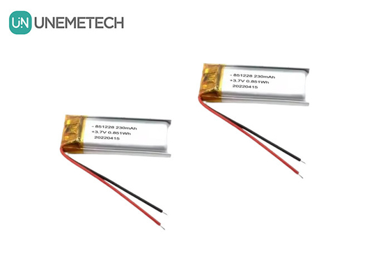 UNEMETECH 230mAh Bateria LiPo 3,7V Bateria de polímero de lítio 851228 para caneta de controle remoto