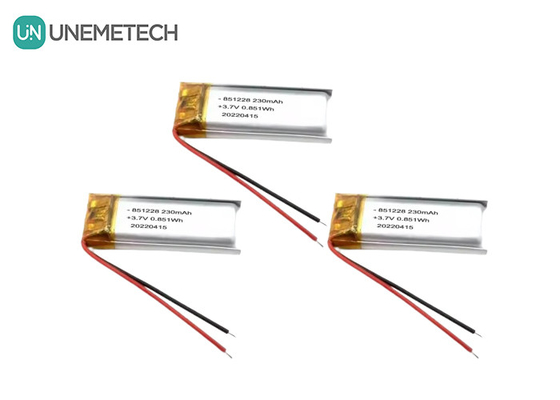 UNEMETECH 230mAh Bateria LiPo 3,7V Bateria de polímero de lítio 851228 para caneta de controle remoto