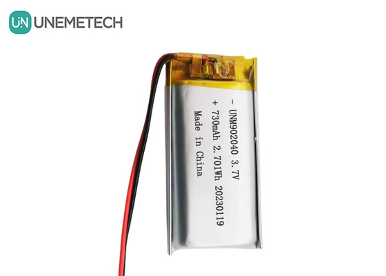 UL1642 Certificados Bateria recarregável Lipo 902040 3.7V 730mAh para dispositivo móvel