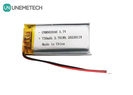 UL1642 Certificados Bateria recarregável Lipo 902040 3.7V 730mAh para dispositivo móvel