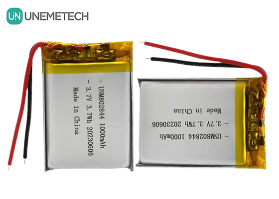 3.7V Bateria recarregável de iões de lítio 1000mAh 802844 Bateria de lítio-polímero para pequenos aparelhos domésticos