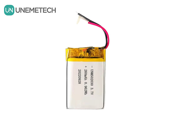 Baterias Lipo recarregáveis 502030 / 3.7V 260mAh Pequena bateria de lítio polimérico personalizada