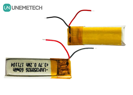 Mais de 500 ciclos de vida recarregável 3.7V 60mAh Bateria de íon de lítio polímero 350926 para fones de ouvido