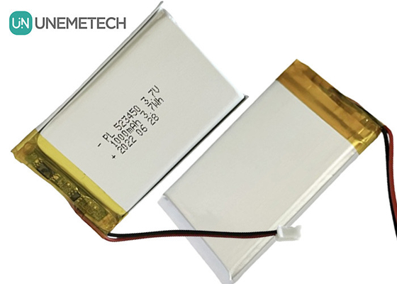 MSDS Bateria de iões de lítio polimérico de 3,7 V aprovada 1000 mAh 523450 para aplicações domésticas