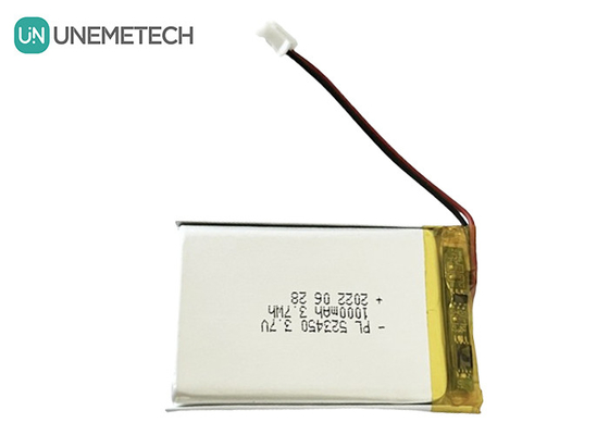 MSDS Bateria de iões de lítio polimérico de 3,7 V aprovada 1000 mAh 523450 para aplicações domésticas