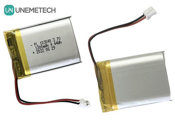 Bateria recarregável de iões de lítio de 3,7 V de 1200 mAh 103040 para electrónica de consumo