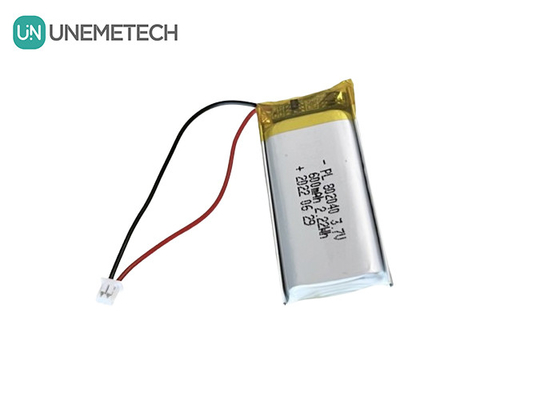 3.7V 600mAh Bateria recarregável de Li-polímero 802040 para produtos eletrónicos