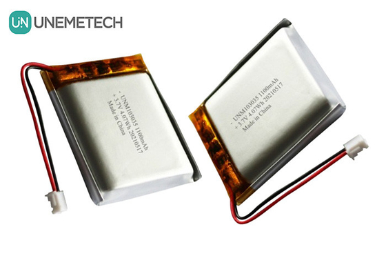 1100mAh 3.7V Bateria recarregável LiPO personalizada 103035 Li Po Bateria Pack Para MP3 Audio Recorder