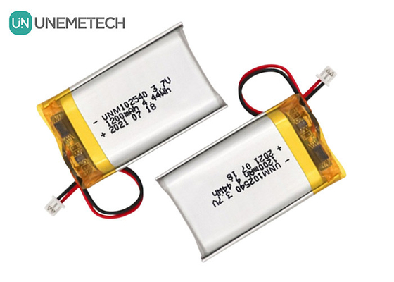 Bateria de polímero de lítio personalizada 102540 3.7V 1200mAh Bateria Li-Po para equipamentos de beleza