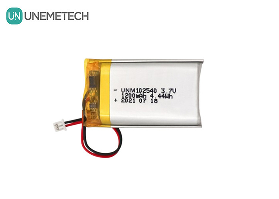 Bateria de polímero de lítio personalizada 102540 3.7V 1200mAh Bateria Li-Po para equipamentos de beleza
