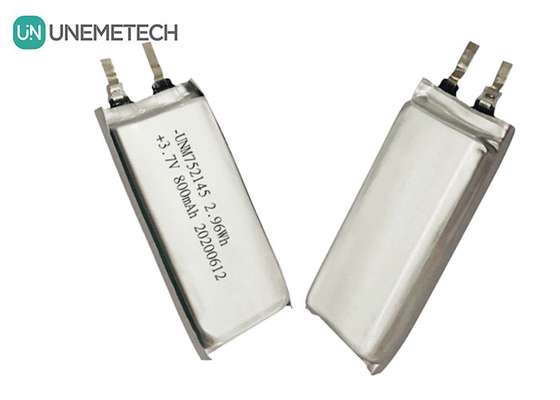 MSDS aprovado 3.7V 800mAh Bateria recarregável de polímero de lítio 752145 para dispositivos portáteis