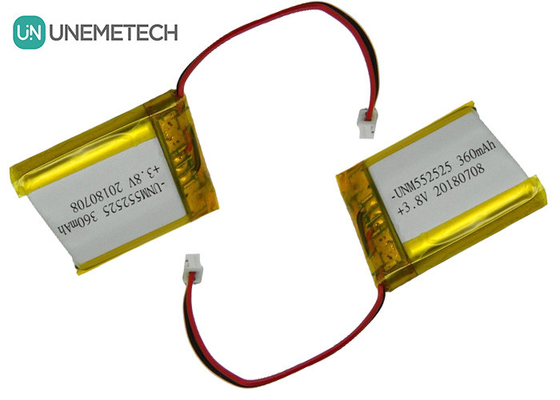 4.35V 360mAh Polímero Bateria de Íons de Lítio de Alta Tensão 552525 3.8V Para Dispositivos Portáteis