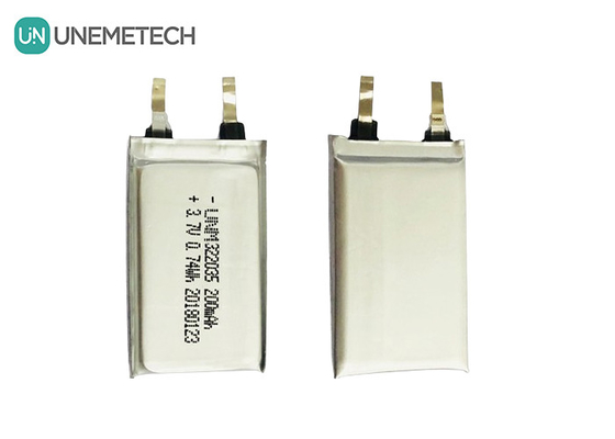 Bateria recarregável personalizada de polímero Li 322035 3.7V 200mAh para fones de ouvido sem fio