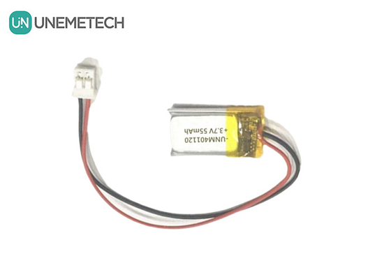 401120 3.7V 55mAh Baterias Lipo personalizadas / fones de ouvido Bateria Lipo recarregável