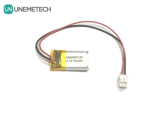 401120 3.7V 55mAh Baterias Lipo personalizadas / fones de ouvido Bateria Lipo recarregável