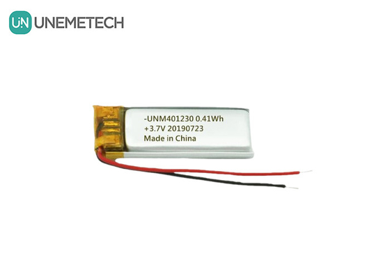 401230 Bateria de polímero de lítio 3.7V 110mAh Bateria recarregável Lipo Para fones de ouvido