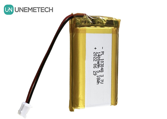 3.7V 1400mAh Bateria recarregável Li-Polymer 103048 Li-Ion Polymer Battery Pack para dispositivos digitais