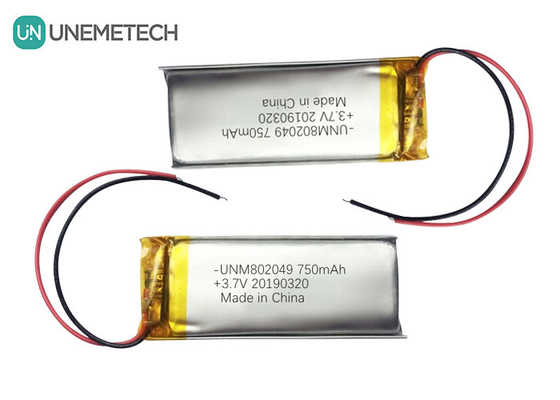 Aparelhos de beleza Bateria de lítio polímero 3.7V 750mah 802049 1C Bateria Li Poly