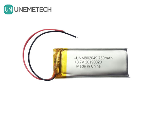 Aparelhos de beleza Bateria de lítio polímero 3.7V 750mah 802049 1C Bateria Li Poly