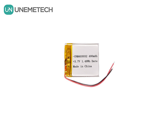 403032 4.2V Bateria de polímeros de íons de lítio personalizada 3.7 V 400mAh Bateria de polímeros de íons de lítio para produtos eletrônicos