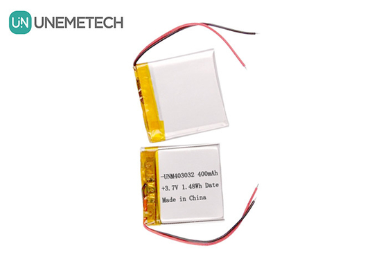 403032 4.2V Bateria de polímeros de íons de lítio personalizada 3.7 V 400mAh Bateria de polímeros de íons de lítio para produtos eletrônicos