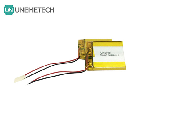 3.7V Baterias LiPo personalizadas 520mAh Bateria de iões de lítio polímero 503035 Para dispositivo portátil
