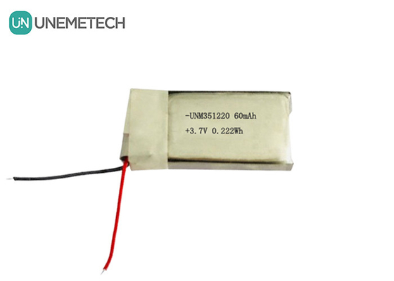 3.7V 60mAh Ultra Pequena Bateria Recarregável Lipo 351220 Para Produtos Usáveis